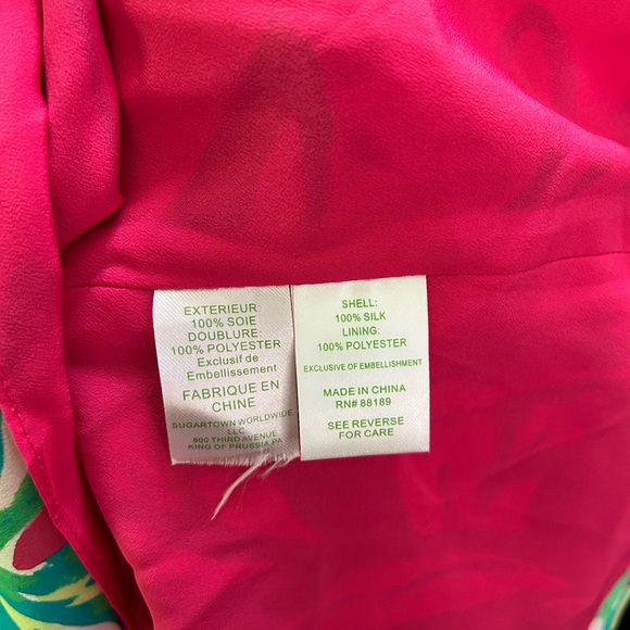 Lilly Pulitzer Pomegranate Jungle Tumble Saemus Dress Size 8 - Picture 5 of 12